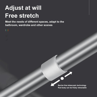 ✨Drill-Free Adjustable Tension Rod, No Damage Wall Mount
