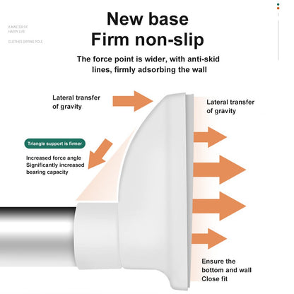 ✨Drill-Free Adjustable Tension Rod, No Damage Wall Mount