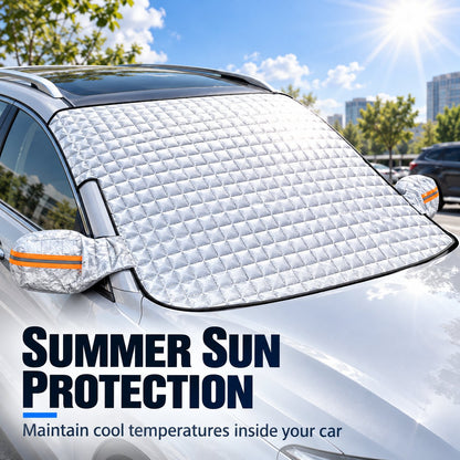 ⏳ Last Day 49% OFF – Universal Car Windshield Snow Cover - Winter Anti-Frost & Summer Sunshade Protector