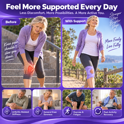 Open-Patella Adjustable Knee Support Wrap