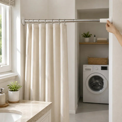 ✨Drill-Free Adjustable Tension Rod, No Damage Wall Mount