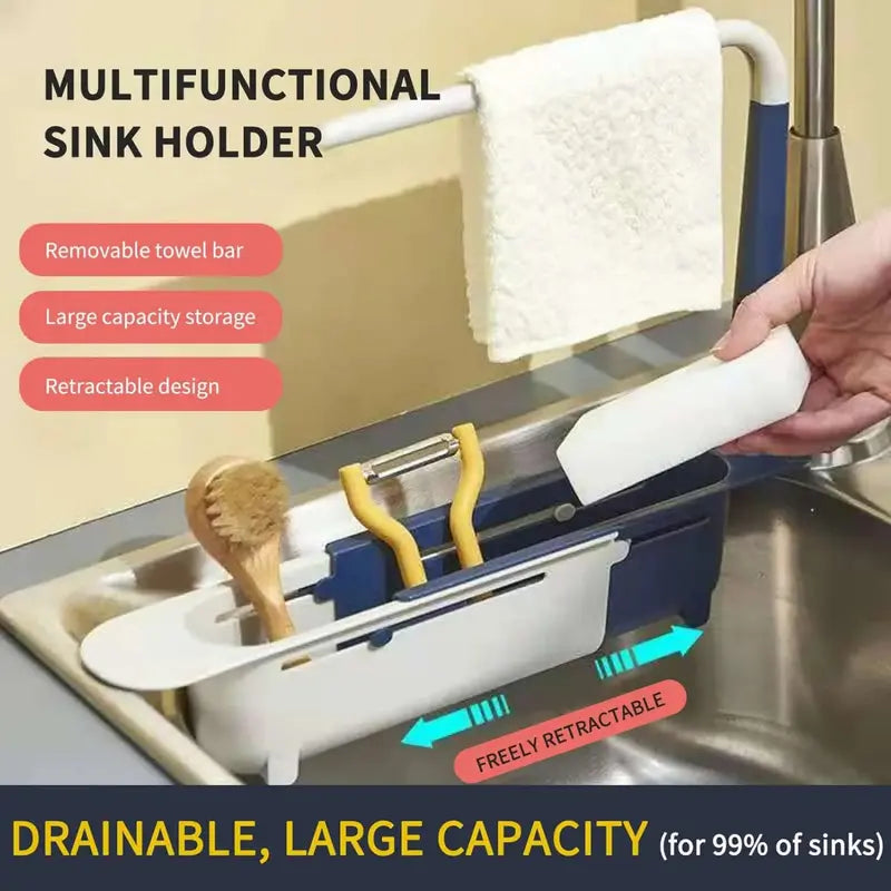 🔥 LAST DAY 49% OFF -Retractable Thickened PP Sink Organizer