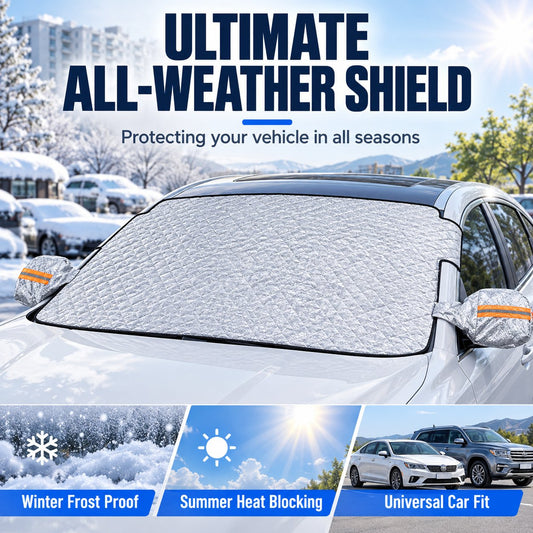 ⏳ Last Day 49% OFF – Universal Car Windshield Snow Cover - Winter Anti-Frost & Summer Sunshade Protector