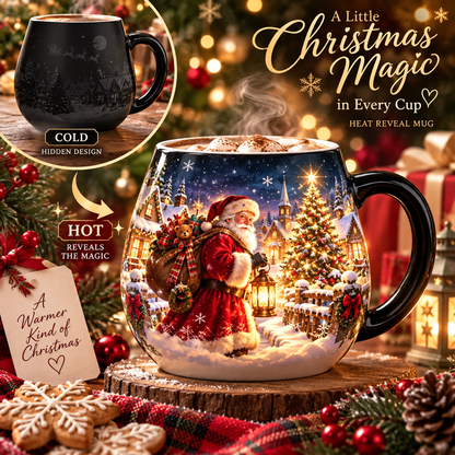 🎄Christmas Magic Color-Changing Mug – Heat Reveal Holiday Gift