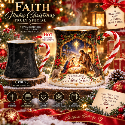 🎄Christmas Magic Color-Changing Mug – Heat Reveal Holiday Gift