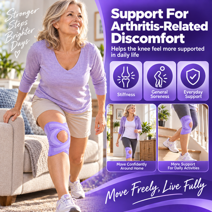 Open-Patella Adjustable Knee Support Wrap
